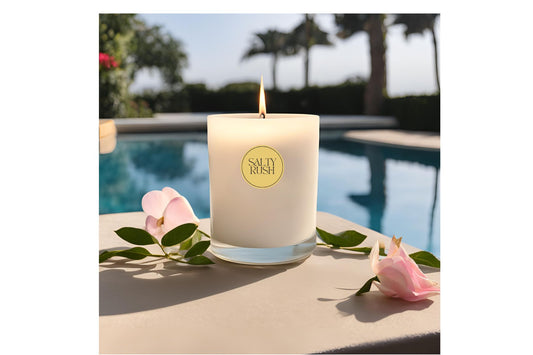 Salty Rush Soy Wax Candle - Jasmine & Gardenia (350g)